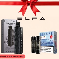 ELFBAR Master Akkuträger & Pod (Bundle) Obsidian Black-Leerpod (1,1 Ohm)
