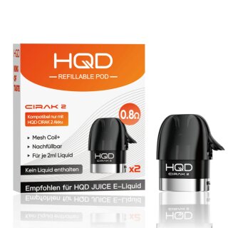 HQD Cirak 2 Pod 2ml (2er Pack) - Leerpod 0,8 Ohm