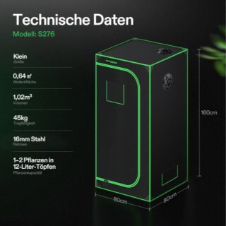 VIVOSUN Grow Tent 60x60x160