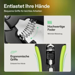 VIVOSUN Trimm-Schere Gartenschere mit geraden Edelstahlklingen