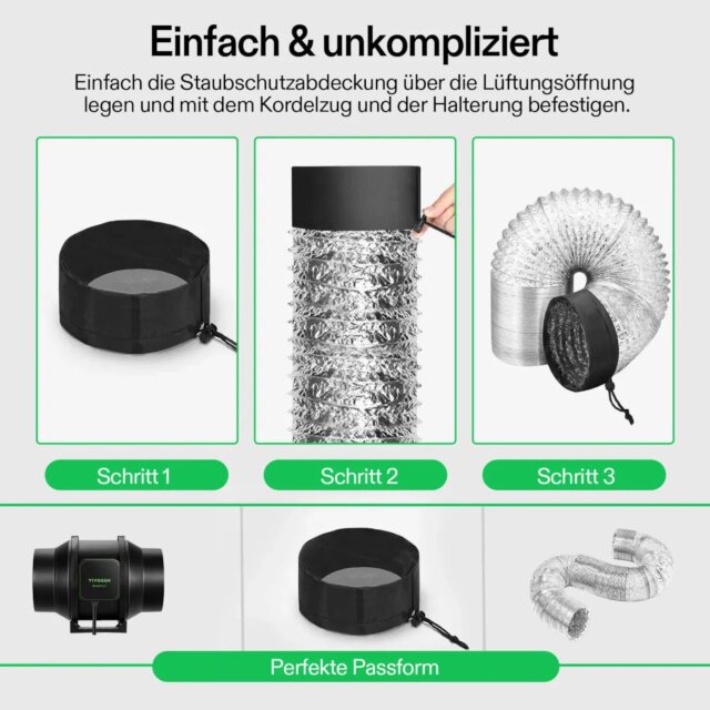 VIVOSUN 10cm Abluft-Abdeckung für Grow-Zelte – Vent Cover zur Belüftung & Geruchsfilterung
