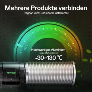 Vivosun Abluftschlauch 4 Zoll Schwarz