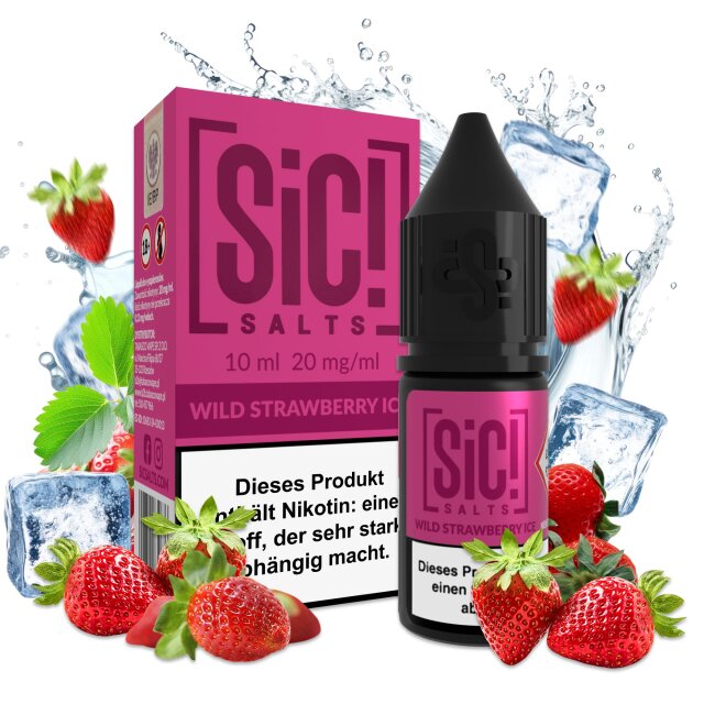 Sic Salts Liquids 10 ml - Wild Strawberry Ice 20mg