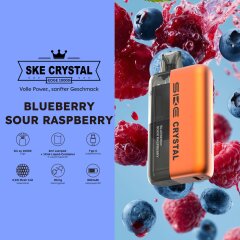 Crystal Edge 10000 Pod 10ml - Blueberry Sour Raspberry 20mg