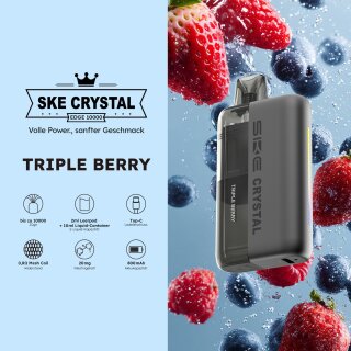Crystal Edge 10000 Pod 10ml - Triple Berry 20mg