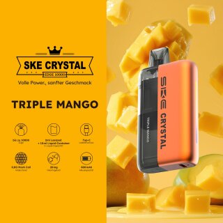 Crystal Edge 10000 Pod 10ml - Triple Mango 20mg