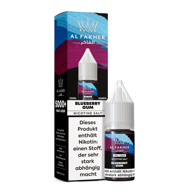 Al Fakher Liquid 10ml - Blueberry Gum 11mg