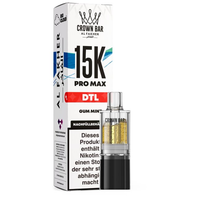 Al Fakher Pro Max Pod 15K - Gum Mint 6mg (DTL)