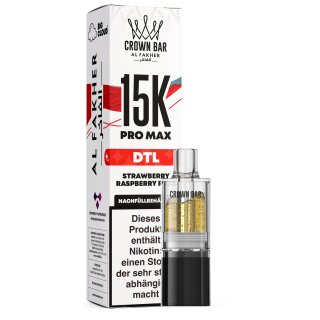 Al Fakher Pro Max Pod 15K - Strawberry Raspberry Razz 6mg...