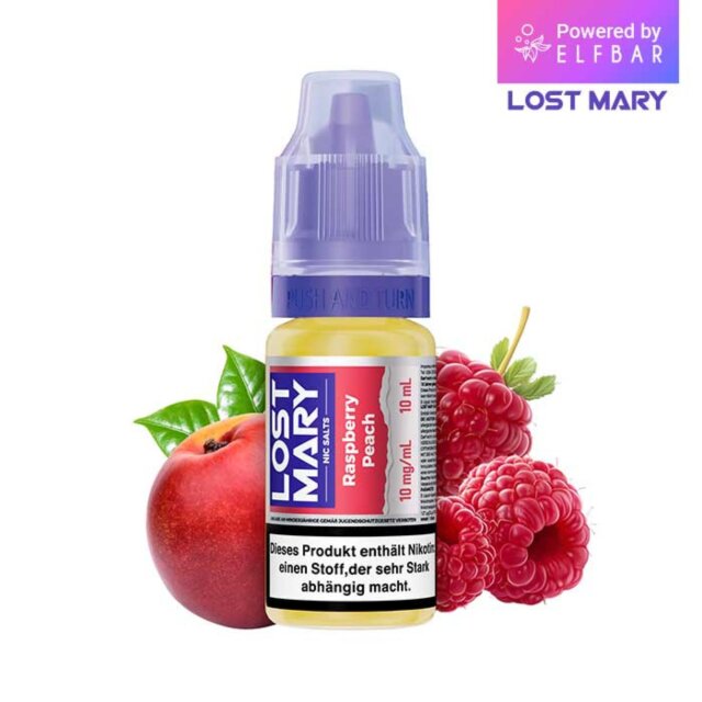 Lost Mary Liquid 10ml - Raspberry Peach 10mg