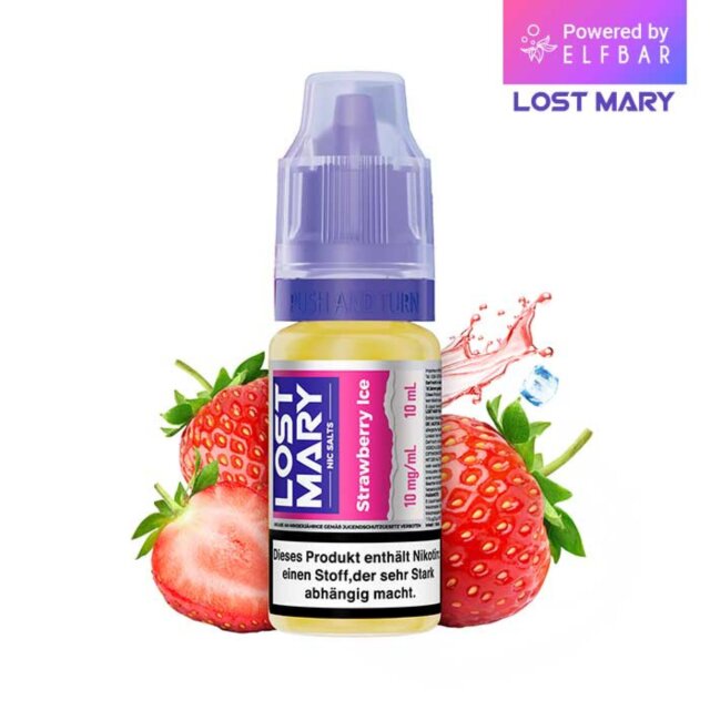 Lost Mary Liquid 10ml - Strawberry Ice 10mg