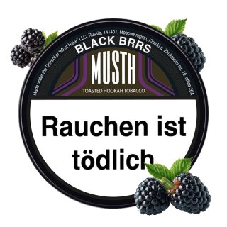 MustH Dark Blend Shisha Tabak 200g - BLACK BRRS