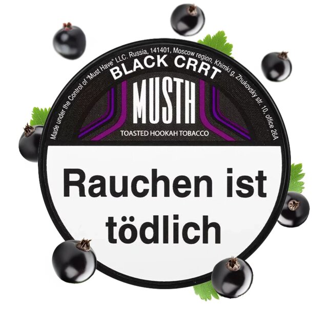MustH Dark Blend Shisha Tabak 200g - BLACK CRRT