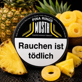 MustH Dark Blend Shisha Tabak 200g - PINA RINGS