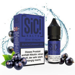 Sic Salts Liquids 10ml - Blackcurrant Ice 10mg