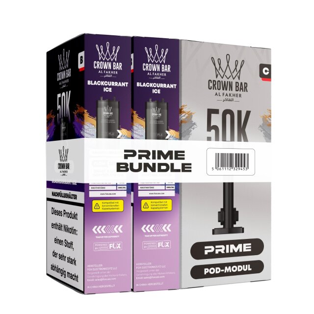 Al Fakher Hypermax Prime 50K - Blackcurrant Ice (2er Pod + Coil)