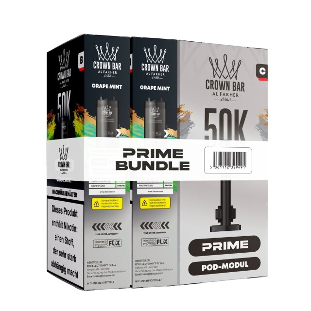 Al Fakher Hypermax Prime 50K - Grape Mint (2er Pod + Coil)