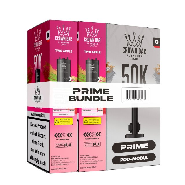 Al Fakher Hypermax Prime 50K - Two Apple (2er Pod + Coil)