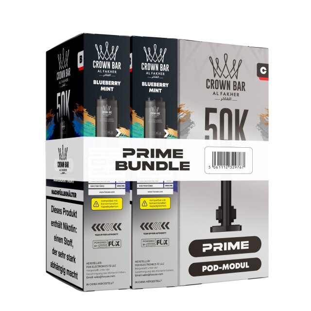 Al Fakher Hypermax Prime 50K - Blackcurrant Mint (2er Pod + Coil)