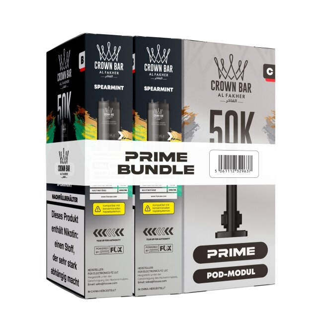 Al Fakher Hypermax Prime 50K - Spearmint (2er Pod + Coil)