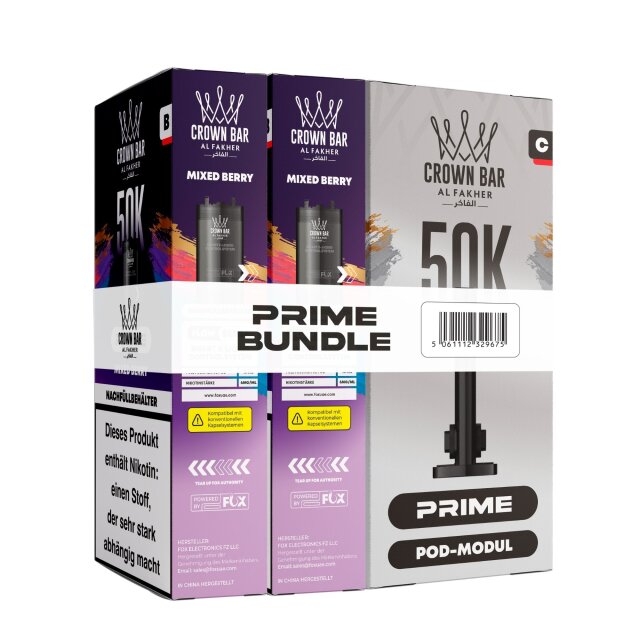 Al Fakher Hypermax Prime 50K - Mixed Berry (2er Pod + Coil)
