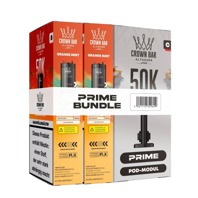 Al Fakher Hypermax Prime 50K - Orange Mint (2er Pod + Coil)