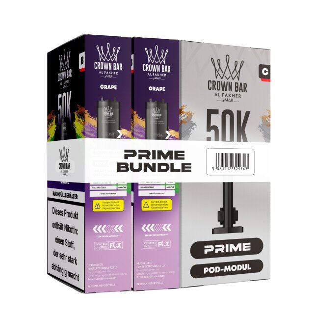 Al Fakher Hypermax Prime 50K - Grape (2er Pod + Coil)