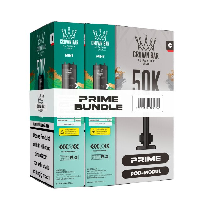 Al Fakher Hypermax Prime 50K - Mint (2er Pod + Coil)