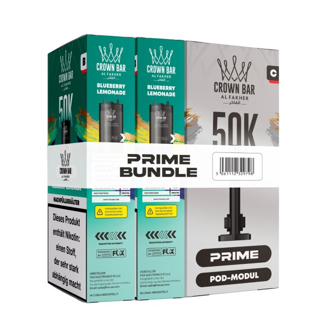 Al Fakher Hypermax Prime 50K - Blueberry Lemonade (2er Pod + Coil)