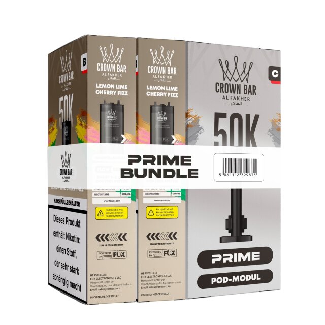 Al Fakher Hypermax Prime 50K - Lemon Lime Cherry Fizz (2er Pod + Coil)