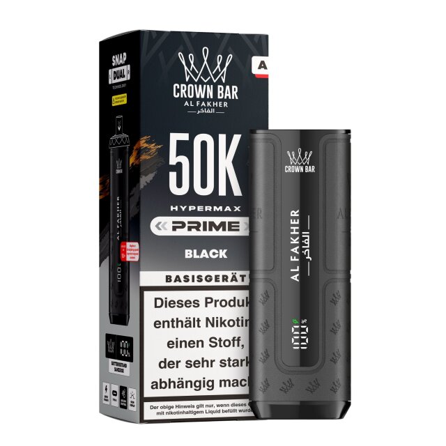 Al Fakher Hypermax Prime 50K Akkuträger - Schwarz