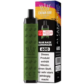 Al Fakher Crown Bar 600 Vape - Blueberry Bubblegum