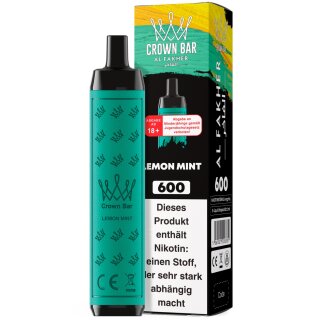 Al Fakher Crown Bar 600 Vape - Lemon Mint