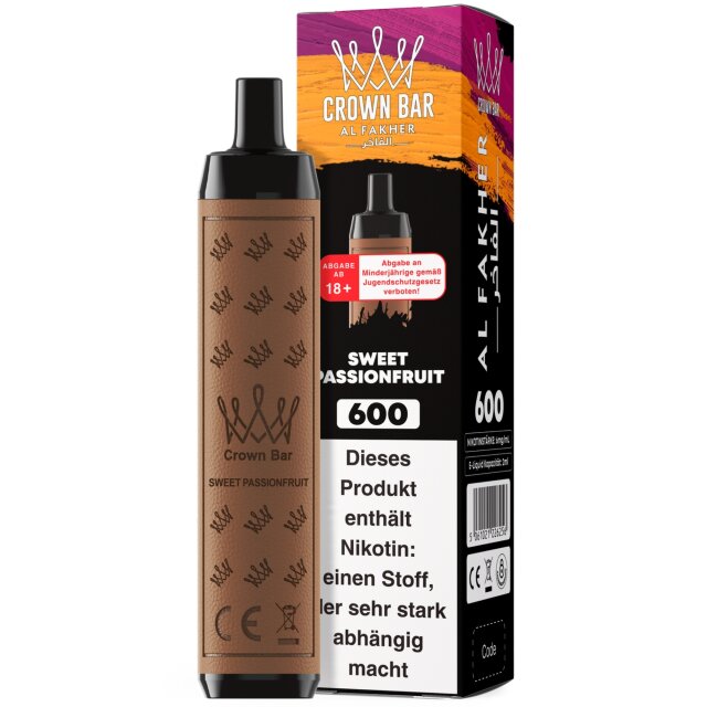 Al Fakher Crown Bar 600 Vape - Sweet Passionfruit