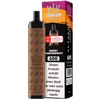 Al Fakher Crown Bar 600 Vape - Sweet Passionfruit