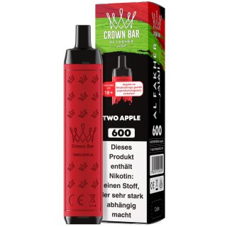 Al Fakher Crown Bar 600 Vape - Two Apple