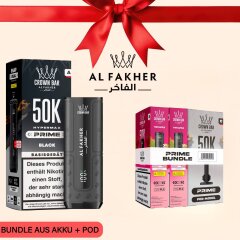 Al Fakher Hypermax Prime 50K Starter Bundle – Akkuträger, 2er Pod & Coil Schwarz Strawberry Cherry
