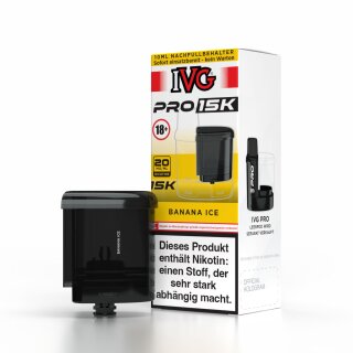 IVG PRO 15K Nachfüllbehälter 10ml - Banana Ice...