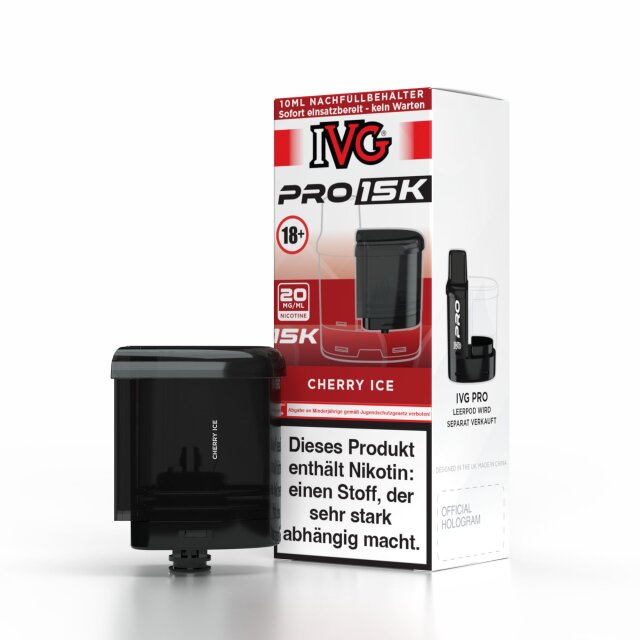 IVG PRO 15K Nachfüllbehälter 10ml - Cherry Ice 20mg