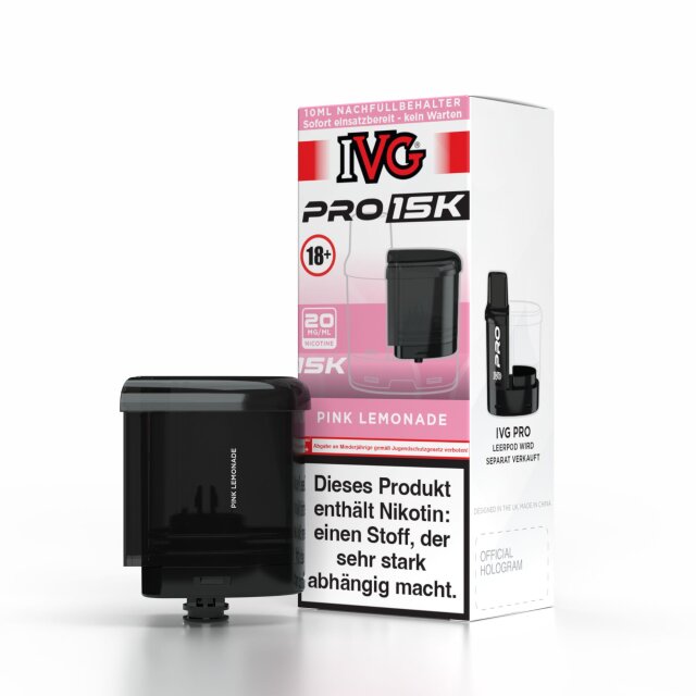 IVG PRO 15K Nachfüllbehälter 10ml - Pink Lemonade 20mg