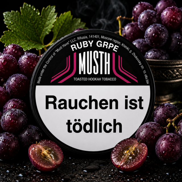 Must H Dark Blend Shisha Tabak 125g - RUBY GRPE