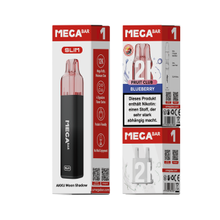 Megabar Slim 12K Starter Kit - Blueberry (Akkuträger...